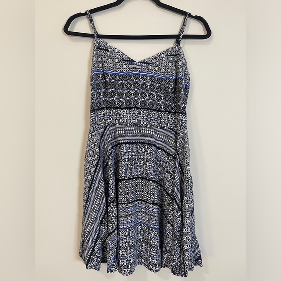 Aeropostale Womens Dress Size Medium Multicolored Printed Spaghetti Strap Mini - Picture 3 of 12